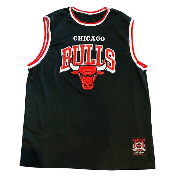 NBA Other - Vintage 90s Chicago Bulls NBA Jersey Tank Top Black Embroidered Applique Mens L